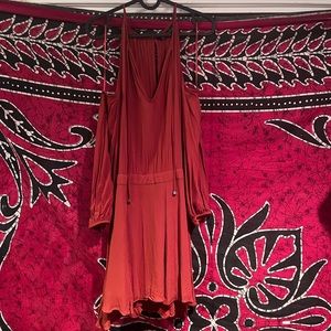 Burnt orange summer dress from Zara.